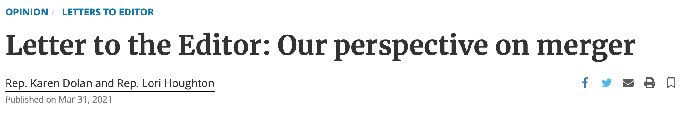 Opinion headline